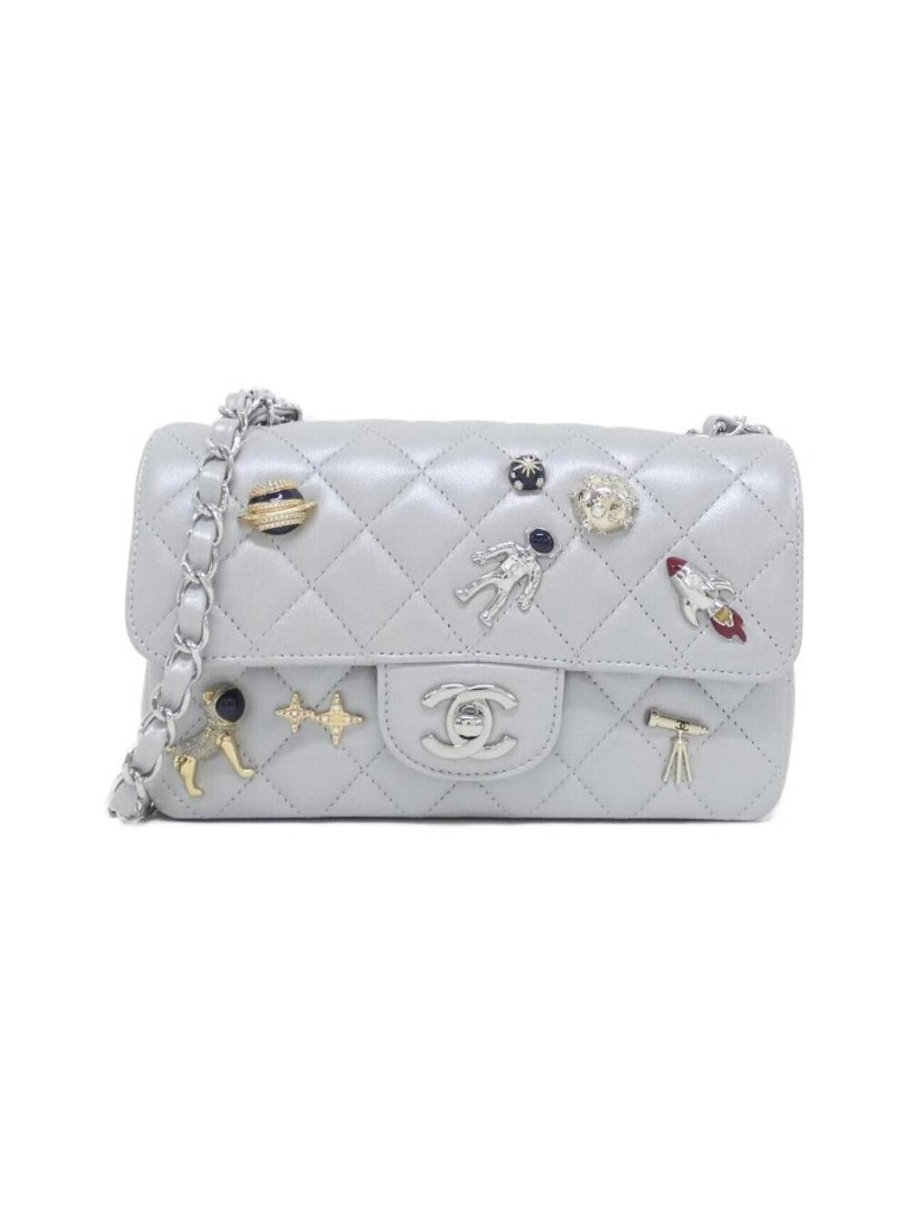 Chanel Shoulder Bag Silver